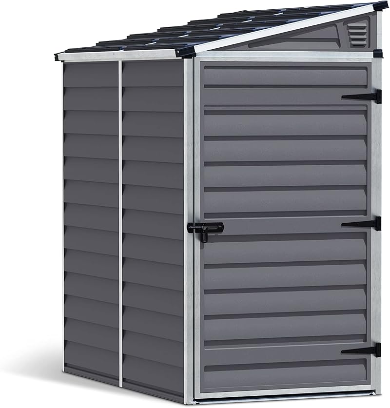 Palram Canopia Skylight 4x6 Lean-to Shed Gray Polycarbonate Aluminum Frame