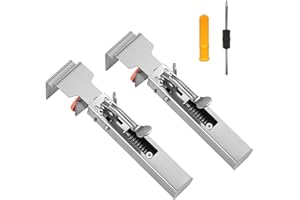 2 Pcs Adjustable Drawer Fixing Clamp, Drawer Front Installation Clamps with Screw Ruler Adjustable Stainless Steel Cabinet Dr
