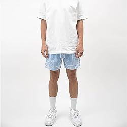 DIOTSR Mens Mesh Paisley Shorts, Casual Retro