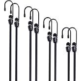 Bungee Cords with Hooks 8 Pack Bungee Cord Includes 12 inches, 18 inches, 24 inches, 36 inches for Bundling Items, Fixing Tarps, Tents, and Carrying Luggage