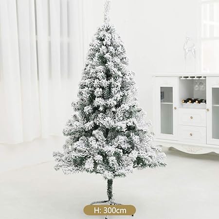 Immagini Natale 1800.Wzr 300cm Neve Albero Di Natale Pino Innevato 1800 Rami Pieghevoli Supporto In Metallo Ottima Qualita Albero Natale Interni Esterni Bianca 300cm Amazon Es Hogar