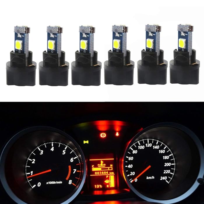 Buy WLJH 6Pack White Dash Lights PC74 Twist Locket Socket Wedge T5 LED Bulb 37 74 2721 3030SMD