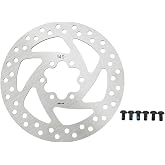 140mm Bike Disc Brake Rotor with 6 Bolts, 6 Hole Stainless Steel Bicycle Brake Rotor Bike Replacement for Road Bike Mountain Bike Electric Scooter BMX MTB