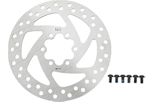 140mm Bike Disc Brake Rotor with 6 Bolts, 6 Hole Stainless Steel Bicycle Brake Rotor Bike Replacement for Road Bike Mountain 