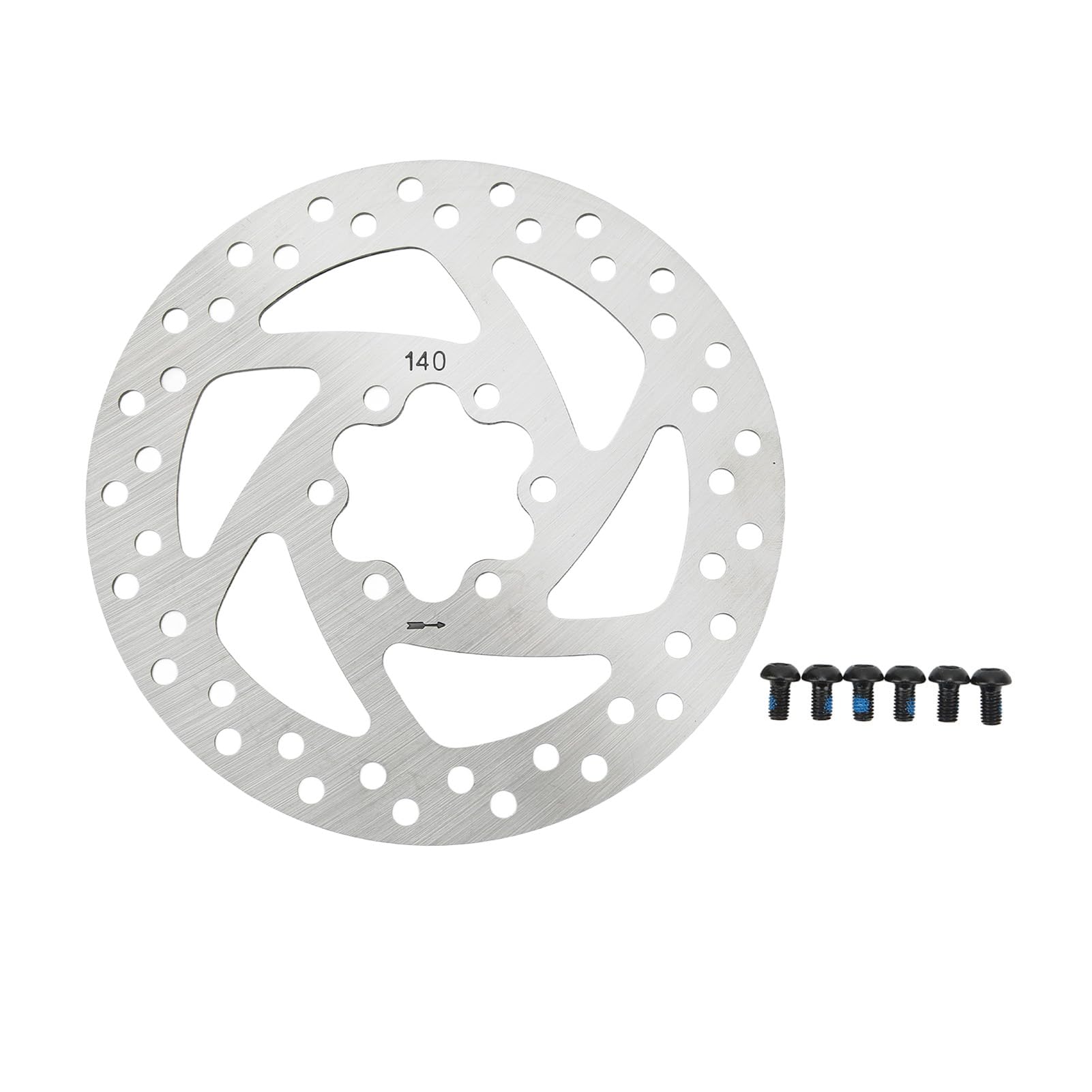 Photo 1 of 140mm Bike Disc Brake Rotor with 6 Bolts, 6 Hole Stainless Steel Bicycle Brake Rotor Bike Replacement for Road Bike Mountain Bike Electric Scooter BMX MTB