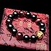 Merdia Men's Tiger Eye Stone Elastic Bead Bracelet with Loong Pattern