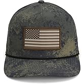 Paramount Outdors Performance Perforated American Flag Trucker Hat Rope Cap Snapback