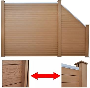 Festnight Wpc Zaunelement Gartenzaun Sichtschutz Zaun Terrasse Windschutz Dichtzaun Braun Amazon De Baumarkt