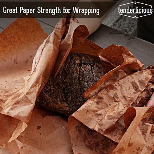 Pink Butcher Kraft Paper Roll - 24 ” x 250’ (3000”) Peach Wrapping Paper for Beef Briskets - USA Made - All Natural FDA Approved Food Grade BBQ Meat Smoking Paper - Unbleached Unwaxed Uncoated Sheet