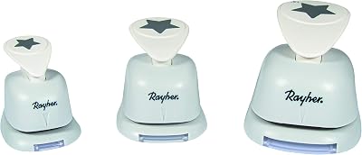 Rayher Paper Craft Punch Set Star Design 3 Lever Punches Large 3.81cm
