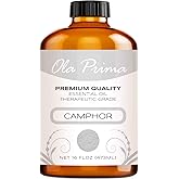 Ola Prima Camphor Essential Oil for Aromatherapy, Diffuser, Freshener (16 oz Bulk)