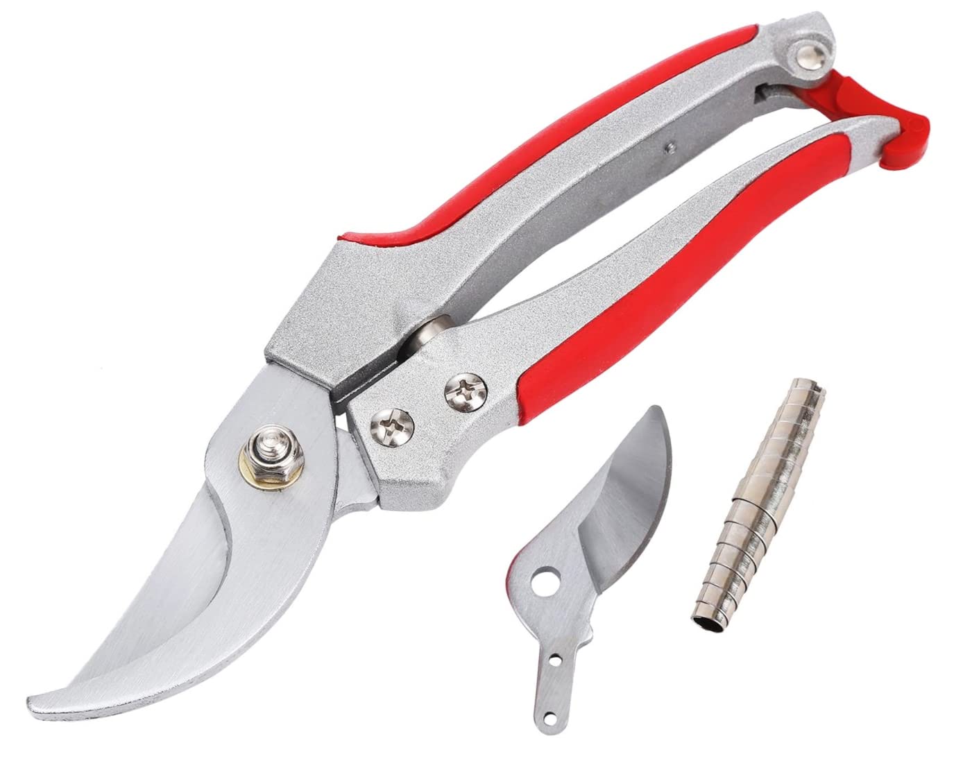 Secateurs, LINZI Bypass Pruning Shears 200mm with Extra Blade and Spring, SK-5 Steel Blades 15mm Cutting Capacity, Garden Manual Pruners Scissors for Branches and Twigs 651106