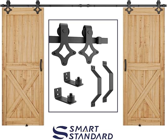 Amazon Com 10 Ft Heavy Duty Double Gate Sliding Barn Door