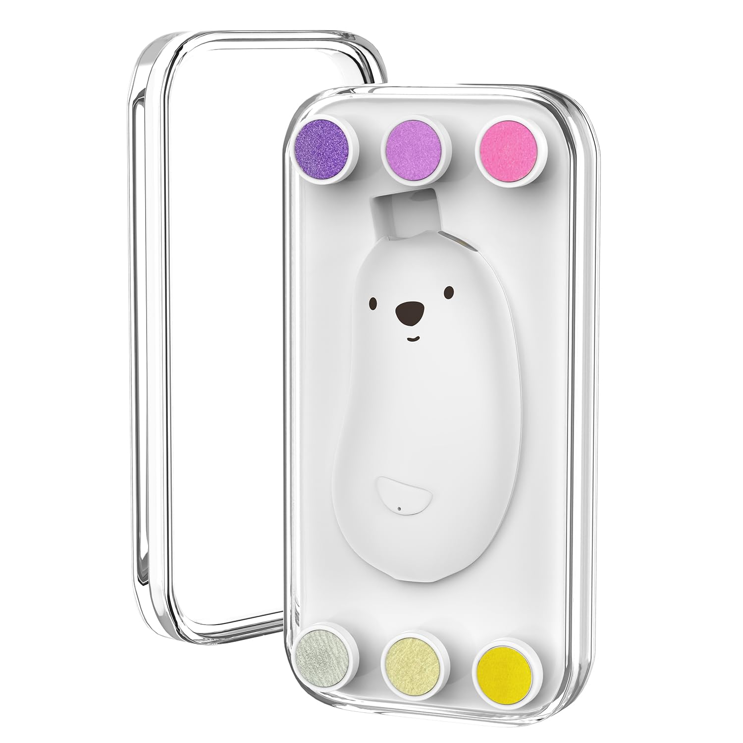 OWill Baby Nail File, Baby Nail Clippers, Baby Nail File Electric with 6 Grinding Heads and LED Light for Baby and All Ages(White）