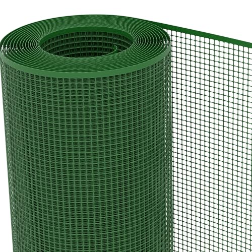TENAX Schutznetz aus Kunststoff Quadra 10 Grün 0,50x50 m, Vielzwecknetz mit quadratischen Maschen um Balkone, Umzäunungen und Geländer zu schützen