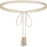 Heyjoin Women's Boho Braided Tassel Belt Vintage Western Ethnic Waist Rope | for Dresses