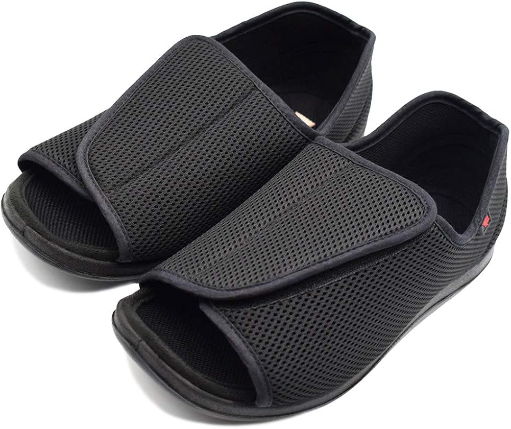 DSSlippers Men's Diabetic Shoes Swollen Feet Slippers Adjustable