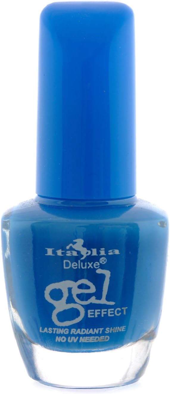 Italia Deluxe Gel Effect Nail Polish 3 pcs of color #11 / Neon Blue