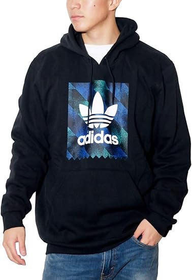 Amazon Adidas アディダス プルオーバーパーカー メンズ スウェット 裏起毛 ボックスロゴ フーディー Du70 ブラック M 大きいサイズ 並行輸入品 トレーナー パーカー 通販