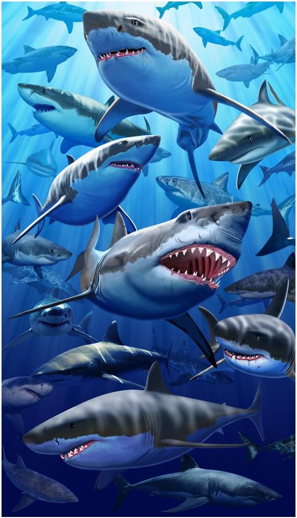 shark bath towels