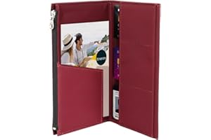 WANDERINGS Zipper Case Card Sleeve Holder Travelers Journal Accessory for Regular Size Refillable Travel Journals - 4.25x8.25 - Durable 100% Cotton Fabric Planner Accessories for Standard Notebooks