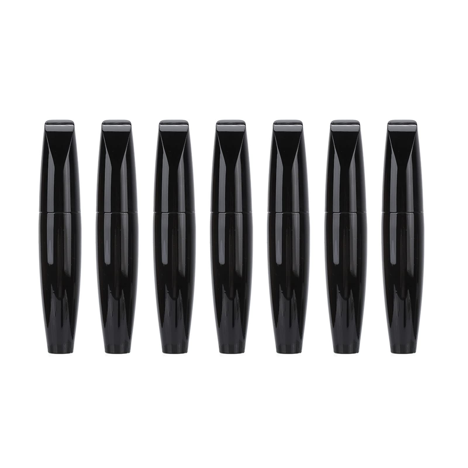Empty Mascara Tubes, 7 Pcs 15ml Eyelash Wand Mascara Container, Black with Soft Brush Head, Eyelash Cream Container Bottle, DIY Mascara Empty Tube with Rubber Stopper