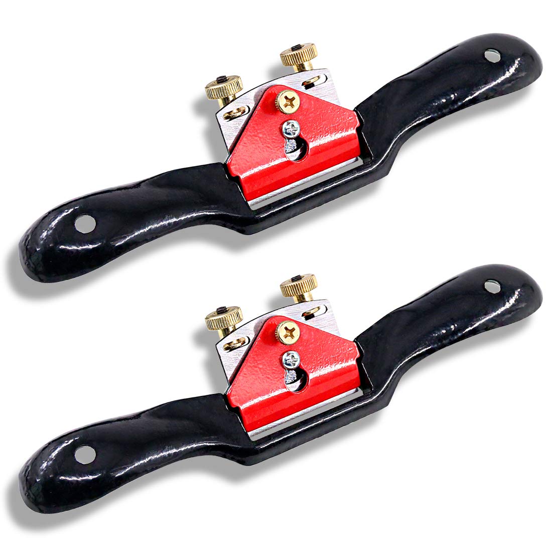 Swpeet 2Pcs 10'' Adjustable SpokeShave with Flat Base, Metal Blade Hand Tool Perfect for Wood Craft and Wood Working