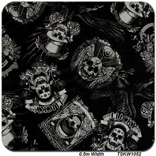 水圧転写フィルム Hydrographicフィルム水転写プリントhydrographicsフィルム 0 5メートル幅 Hydro Diphydro浸漬フィルム ゾンビ 頭蓋骨パターン 多色オプション Diy 印刷シート 水転写 Color Tsky1442 Size 0 5mx2m B081dvxxw9 9円 セール開催中
