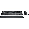 Logitech MX Keys S Combo - Performance Wireless Keyboard and Mouse with Palm Rest, Customizable Illumination, Fast Scrolling,