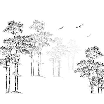 Amazoncom Gmyanbz Custom Wallpaper Black And White Sketch