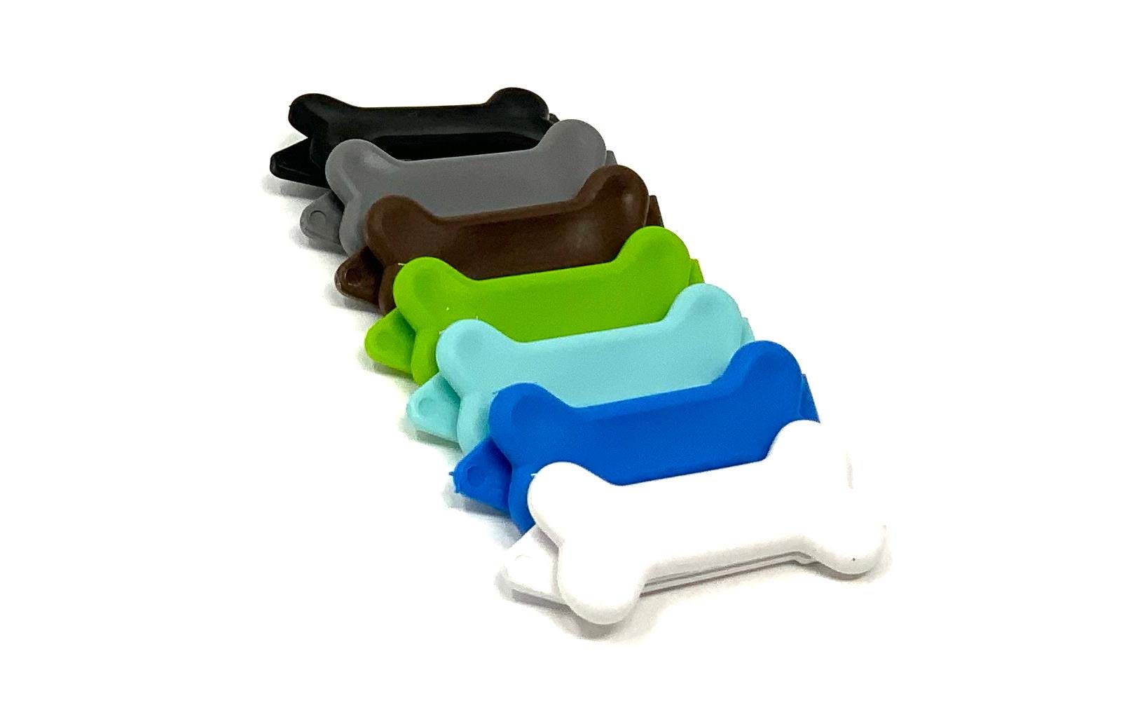Camtiac Dog Hair Clip Bone Dog Bone Pack of 7 Colour Variation Male