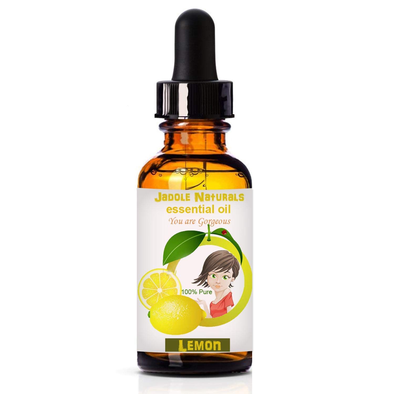 Lemon Essential Oils, 1 fl oz (30 ml) With Glass Dropper