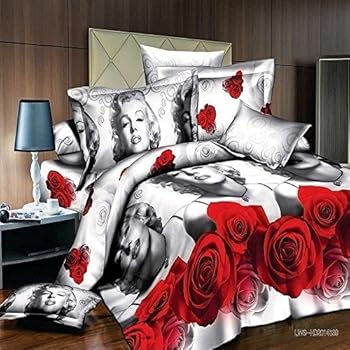 Heave 4piece Leopard White And Red Rose 3d Bedding Set Floral Prints Duvet Cover Double Size Comforter Cover Set Free Shipping Eldencreativegroup Com