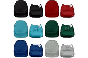 Mama Koala 1.0 Cloth Diapers for Babies, 6 Pack Pocket Shell Only (NO Inserts) - One Size Washable and Reusable Pocket Diapers for Newborns and Toddlers - 160043