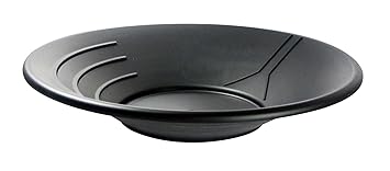 Goldwaschpfanne 'Standart' 35 cm aus schwarzem Plastik