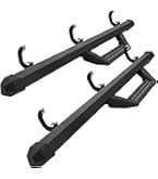 3 Tube & 4 Drop Down Side Steps For Chevy Silverado/GMC Sierra Regular Cab - Textured Black Nerf Bars