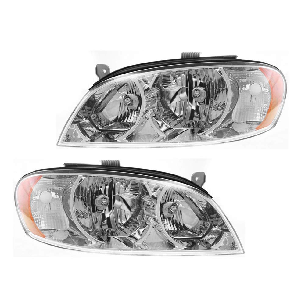 Epic Lighting OE Style Replacement Headlights Assemblies Compatible with 2002-2004 Kia Spectra [ KI2