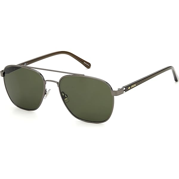 Stylish Aviator Green Lens Sunglasses Silver Metal Frame at Amazon