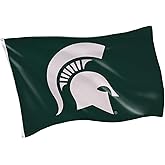 NCAA Michigan State University Flag with Grommets, 3'x5' MSU Spartans Outdoor College Flags & Banners for Garden Patio Indoor Wall Décor