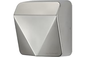JETWELL Sleek Design Commercial Hand Dryer with HEPA Filter, Heavy Duty Stainless Steel Cover, High Speed Automatic Warm Wind with Heating Switch, AC110V-130V