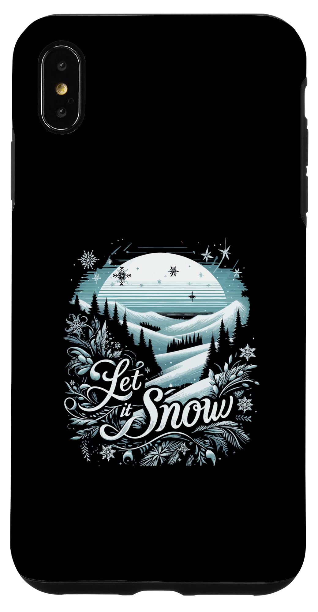 iPhone XS Max Let It Snow Funny Christmas Xmas Women Men Winter Case