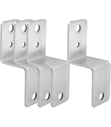 10 PCS Black Z Brackets For Shelves - Heavy Duty Steel, Powder Coated, Double Angle Clip For Wood Mounting