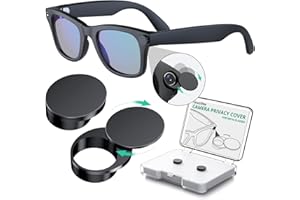 180°Rotating Webcam Cover for Ray-Ban Meta Gen 2 AI Smart Glasses[2Pack], Light Cover Blocks 85% LED Light for Wayfarer/Skyle