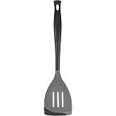 Le Creuset Revolution Bi-Material Slotted Spatula, 13.5" x 2.5", Oyster