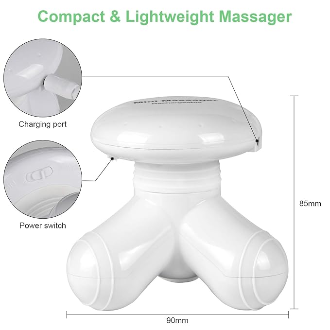 Mini masażer ręczny ładowalny masażer wibracyjny do szyi ...