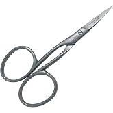 Stainless Steel Left Handed Curved Scissors for Embroidery, Nail and Cuticle - Tenartis Made in Italy