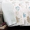 Lush Decor 7 Piece Harbor Life Quilt Set, King, Blue and Taupe