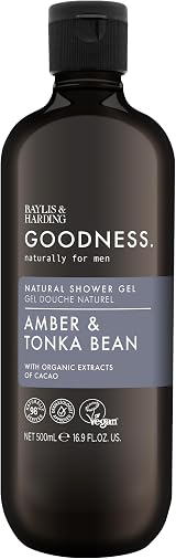 Baylis & Harding Goodness Amber & Tonka Bean Shower Gel 500 ml Pack of 3 view 2