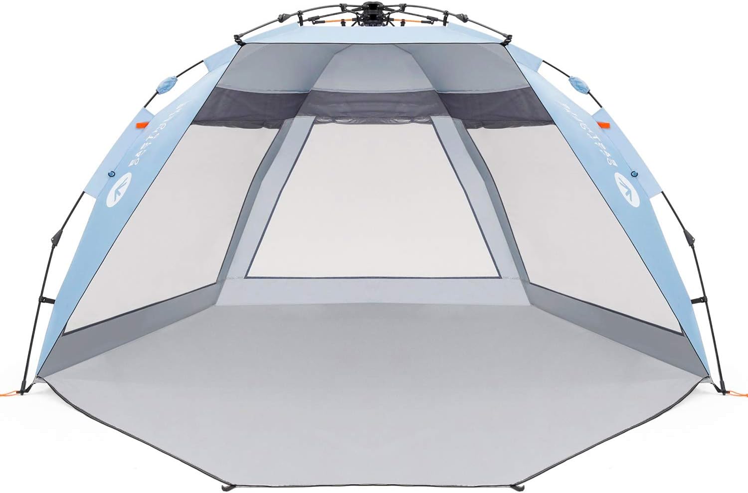 Easthills Outdoors Coastview Easy Setup Beach Tent UPF 50+ Extra Large Sun Shelter - Extended Zippered Porch Included