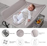 MeJa Baby Changing Table Portable Folding Diaper Station with Wheels view 4